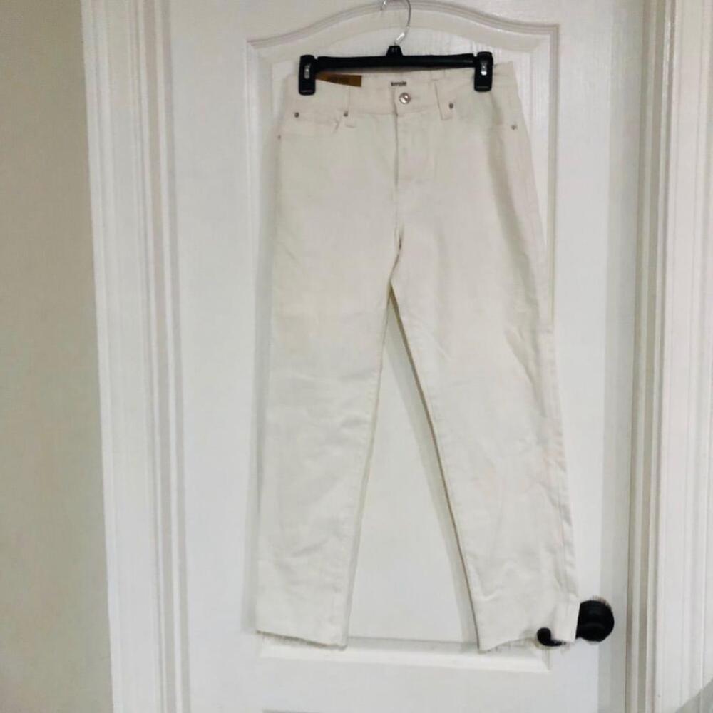 Women's Kensie Jeans Vintage Luxe The Allie High Rise Slim Straight White 4/27